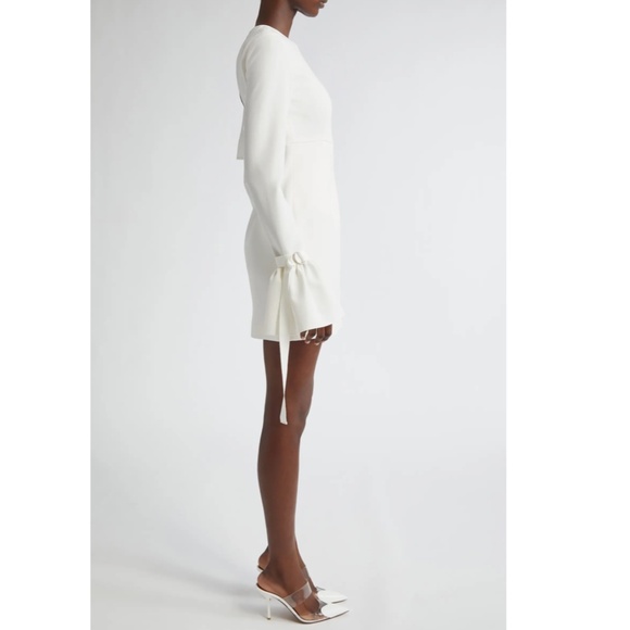 NEW ISRAELLA KOBLA White ZOLA Back Cutout LONG SLEEV Cocktail MINI DRESS 10 - Picture 12 of 16